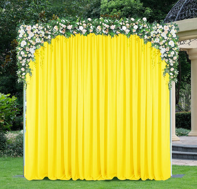 Scuba Backdrop Drape Panel 14 ft x 5 ft Canary Yellow