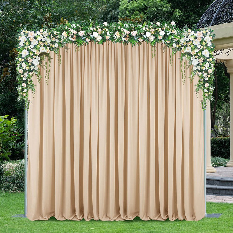 Scuba Backdrop Curtain Drape Panel 12ft x 10ft Champagne