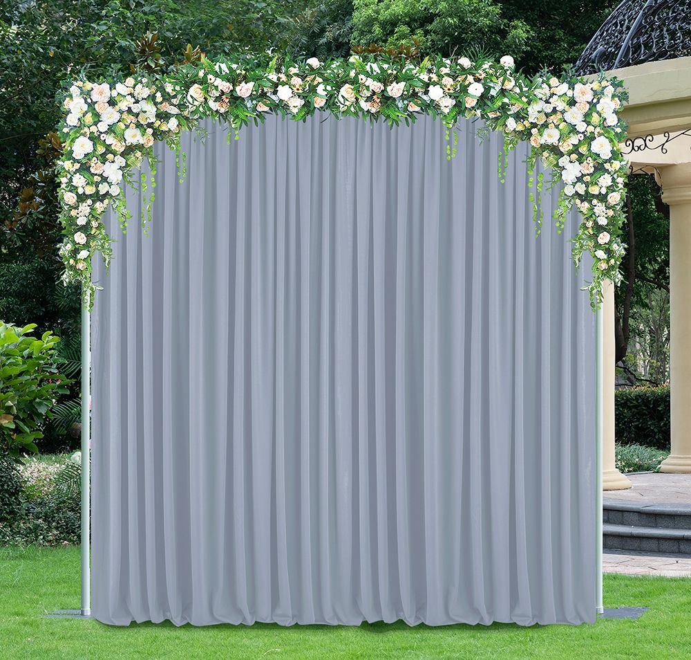 Scuba Backdrop Curtain Drape Panel 10ft x 10ft Dusty Blue