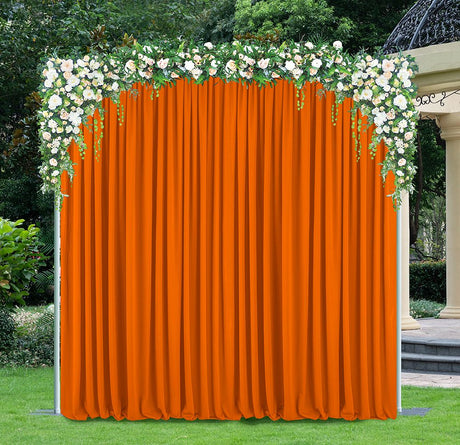 Scuba Backdrop Curtain Drape Panel 12ft x 10ft Orange
