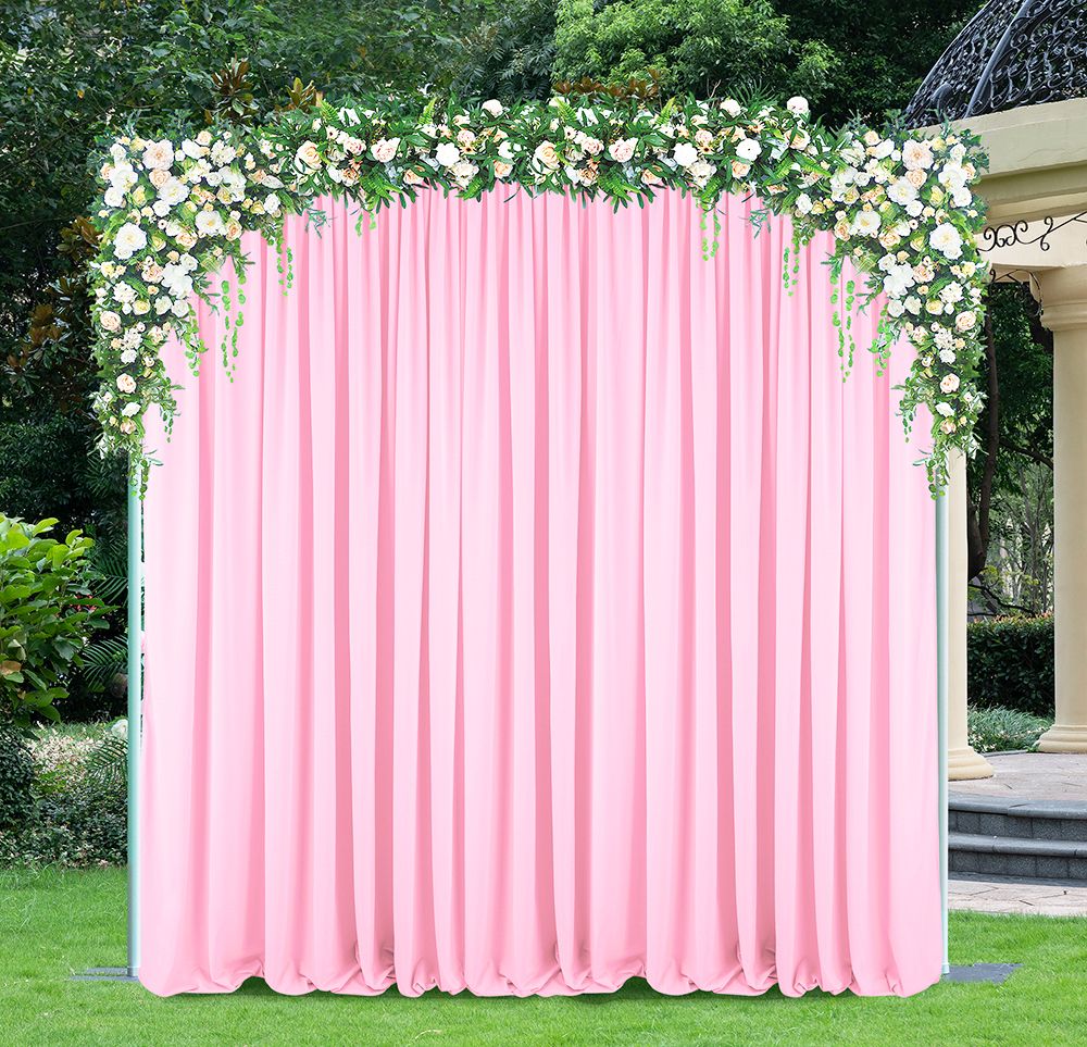 Scuba Backdrop Curtain Drape Panel 12 ft x 10 ft Pink