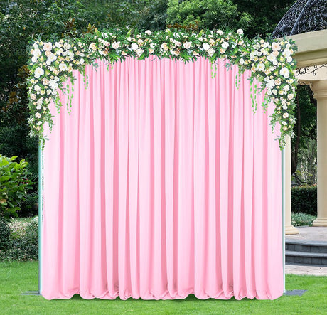 Scuba Backdrop Curtain Drape Panel 12 ft x 10 ft Pink