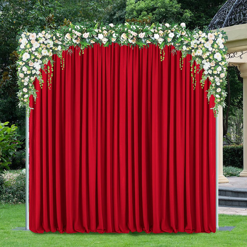 Scuba Backdrop Drape Panel 12 ft x 10 ft Red