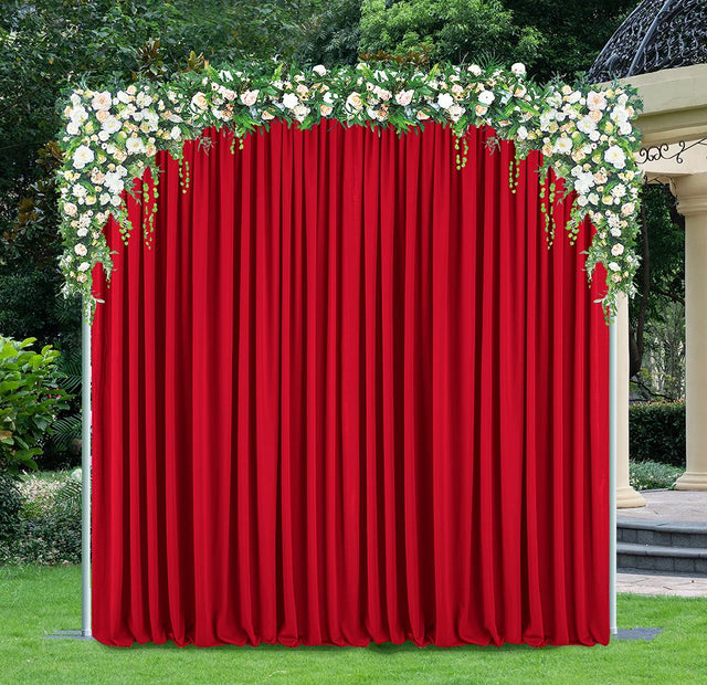 Scuba Backdrop Drape Panel 12 ft x 10 ft Red