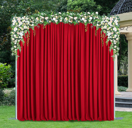 Scuba Backdrop Drape Panel 10 ft x 10 ft Red