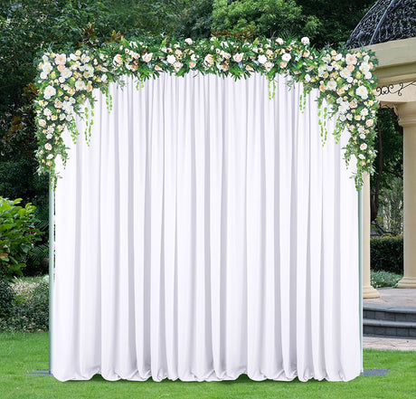 Scuba Backdrop Drape Panel 12 ft x 10 ft White