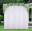 Sequin Backdrop Drape Panel 12ft x 52in Iridescent White
