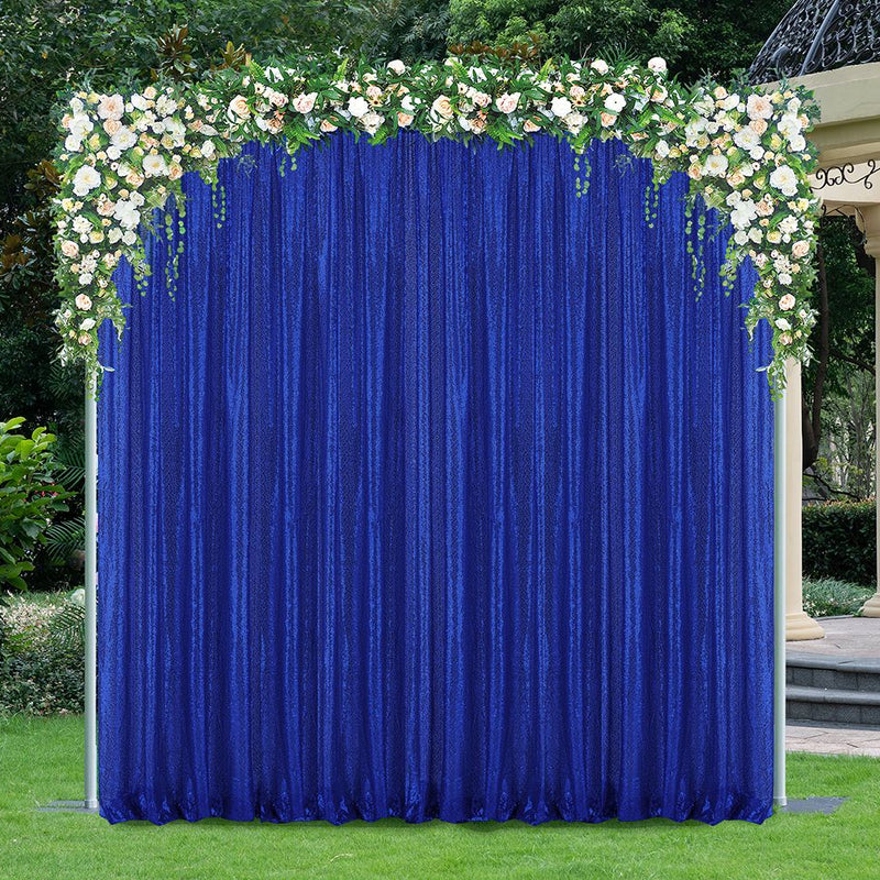 Sequin Backdrop Curtain Panel 10 ft x 52 in Royal Blue