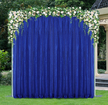 Sequin Backdrop Curtain Panel 10 ft x 52 in Royal Blue