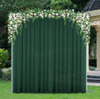 Chiffon Backdrop Drape Panel 10 ft x 57 in Hunter Green/Holly Green