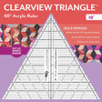 Clear Plastic Triangle Ruler 10in Quilting Template