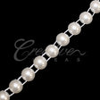10Mm Half Round Pearls String-5 Yds (White)