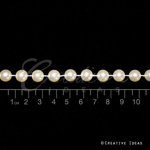 10Mm Pearls String-5 Yds (Ivory)