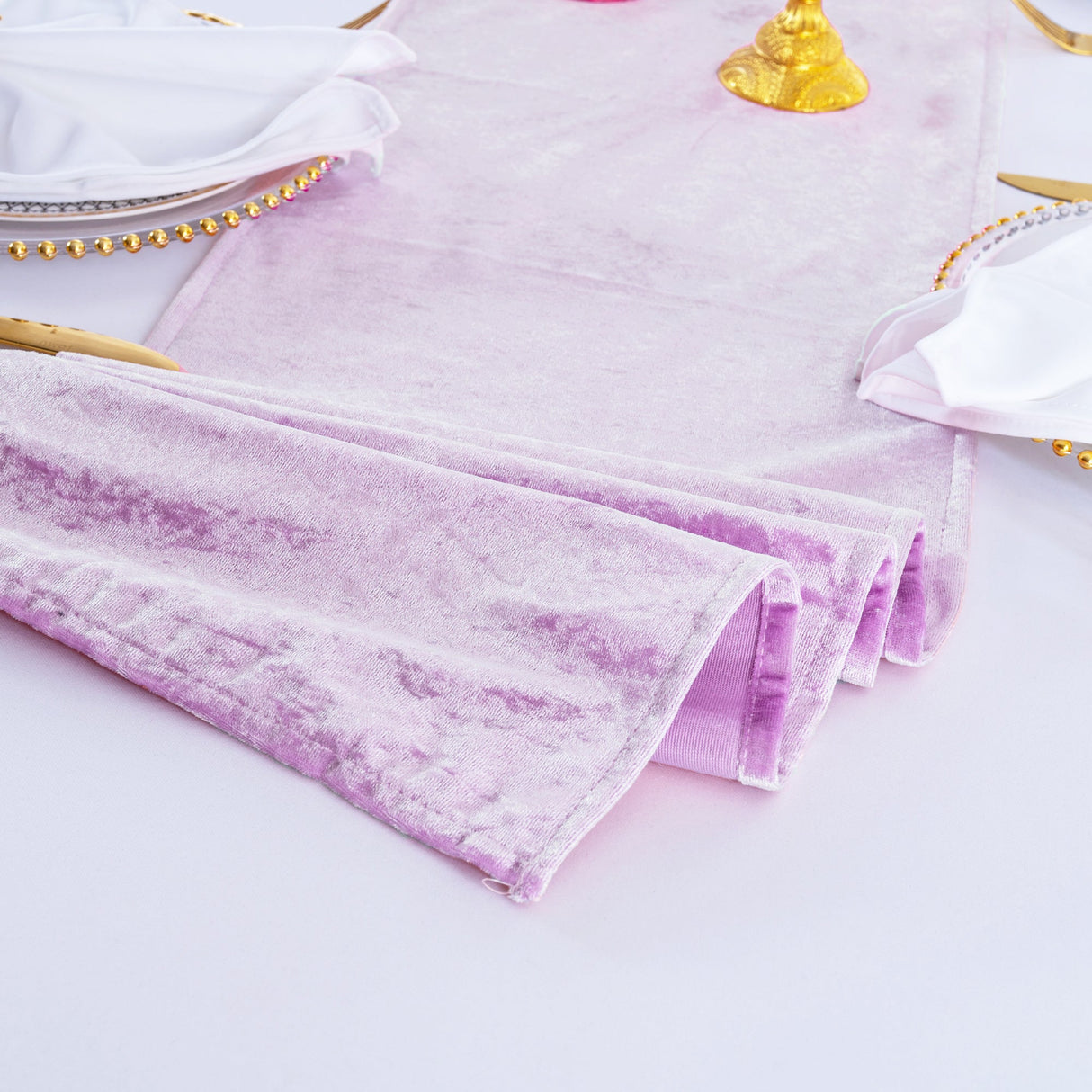 Velvet Table Runner 13x108 Lavender