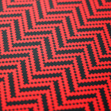 Zig Zag Racer Polyester Spandex Fabric - Multiple Colors, Chevron Zig Zag, 58/60" Width (1 Yard)