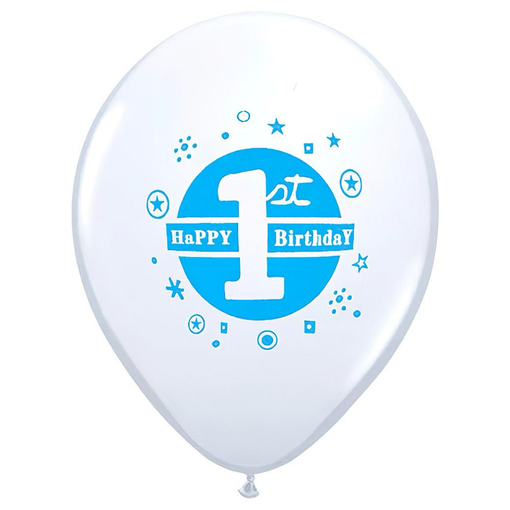 Latex Balloons 1st Birthday Boy