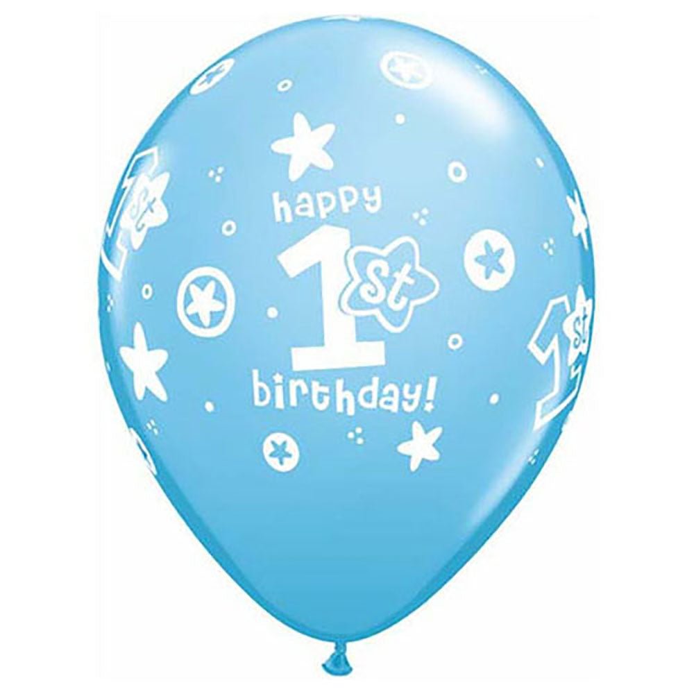 Latex Balloons Boys 1st Birthday Circle Stars