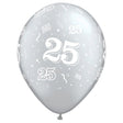 Latex Balloons 11 Inch Silver 25-A-Round