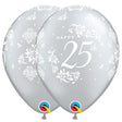 Latex Balloons 25th Anniversary Damask