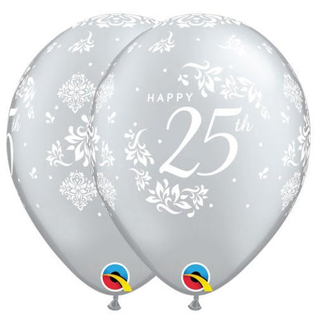 Latex Balloons 25th Anniversary Damask