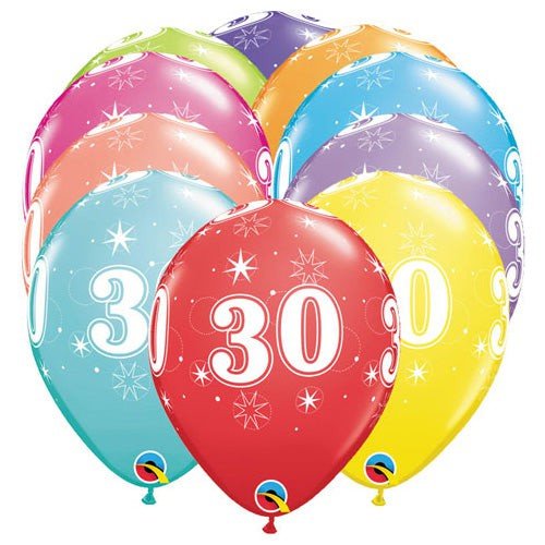 Latex Balloons 11 Inch 30-A-Round 6 Pack