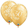 Latex Balloons 50th Anniversary Damask