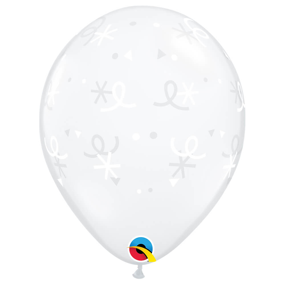 Latex Balloons 11 Inch Stars & Confetti