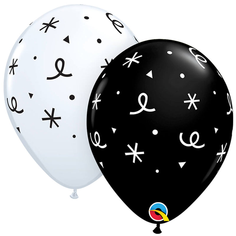 Latex Balloons 11 Inch Stars & Confetti