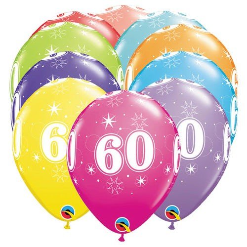 Latex Balloons 11 Inch 60-A-Round 6 Pack
