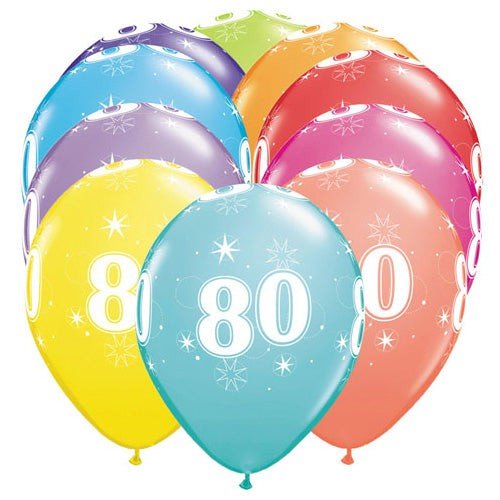 Latex Balloons 80-A-Round 6 Pack