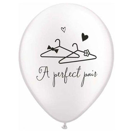 Latex Balloons A Perfect Pair Pearl White