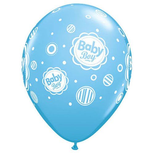Latex Balloons Baby Boy Dots Pale Blue