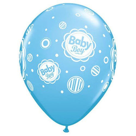 Latex Balloons Baby Boy Dots Pale Blue