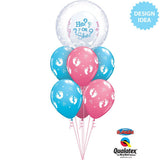 Latex Balloons Baby Footprints & Hearts Rose