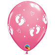 Latex Balloons Baby Footprints & Hearts Rose