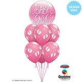 Latex Balloons Baby Footprints & Hearts Rose