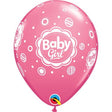 Baby Girl Dots Latex Balloons 6 Pack