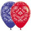 Latex Balloons Bandana Fashion Red & Royal Blue