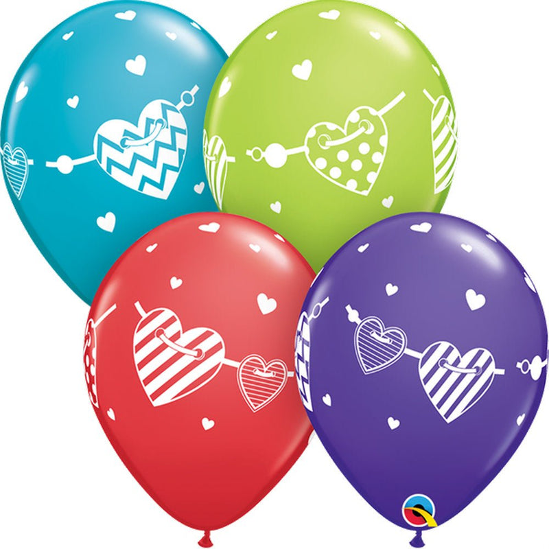 Latex Balloons Girls Valentine Banner Hearts