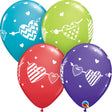 Latex Balloons Girls Valentine Banner Hearts