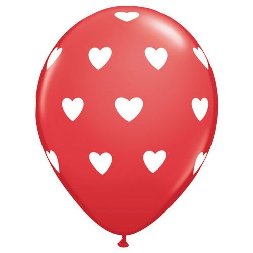 Latex Balloons Big Hearts 6 Pack