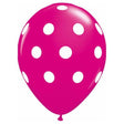 Latex Balloons Wild Berry Polka Dots 11 Inch