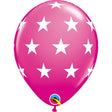Latex Balloons 11 Inch Big Stars Wild Berry