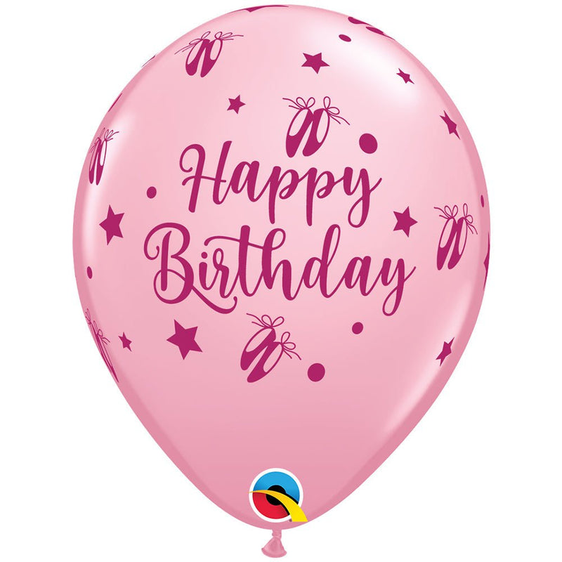 Birthday Ballerina Slippers Latex Balloons