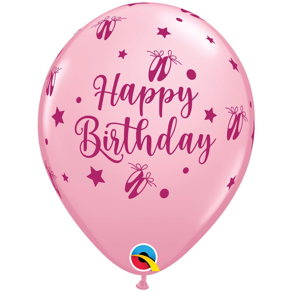 Birthday Ballerina Slippers Latex Balloons