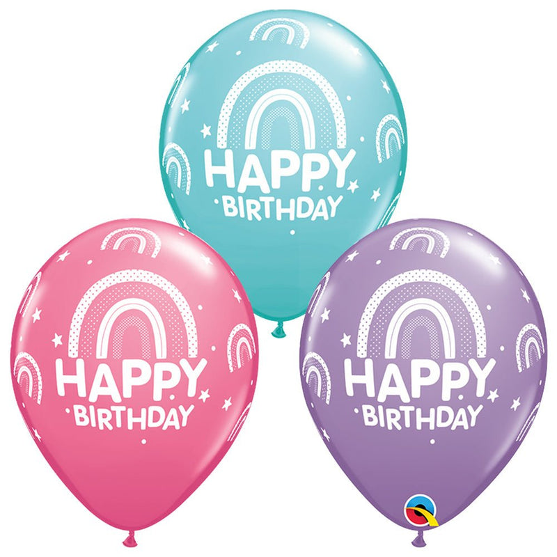 Latex Balloons Birthday Boho Rainbows 11 Inch