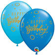 Latex Balloons Birthday Dots & Sparkles Blue