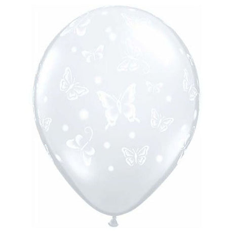 Printed Latex Balloons Butterflies-A-Round 11 Inch