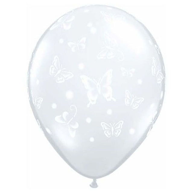 Printed Latex Balloons Butterflies-A-Round 11 Inch
