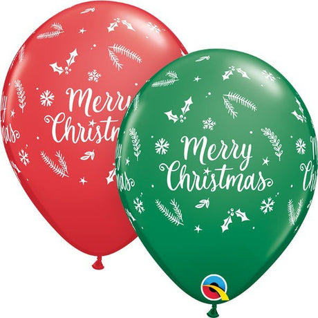 Christmas Evergreen Latex Balloons 11 Inch
